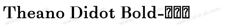 Theano Didot Bold字体转换